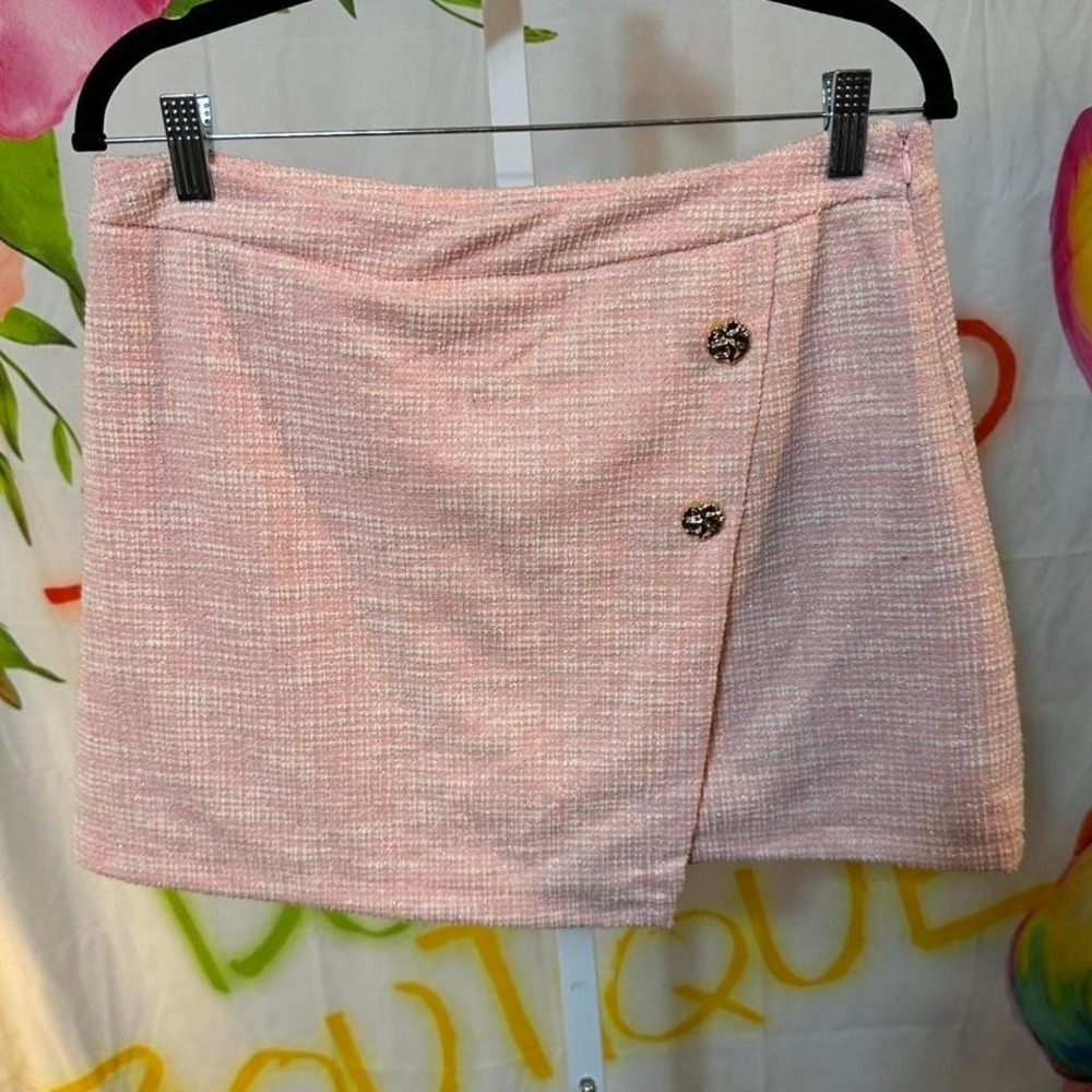 X239. Love Tree Pink mini skirt